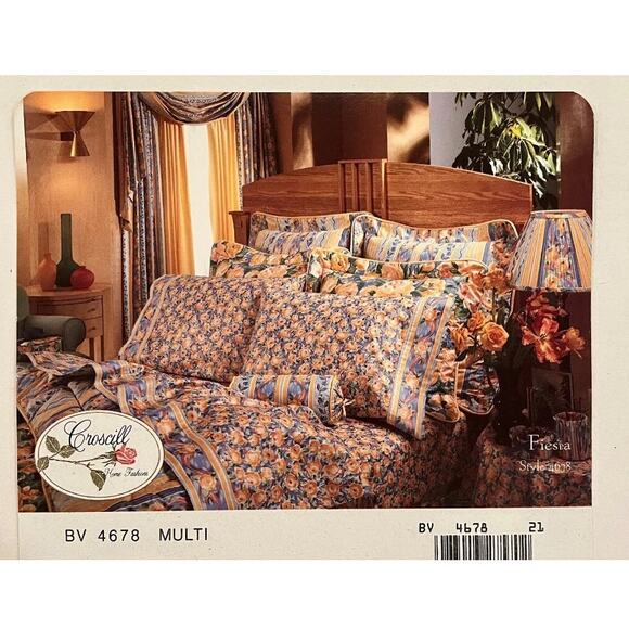 Vintage Discontinued Croscill Fiesta Flat Sheet Twin Size - Picture 5 of 5